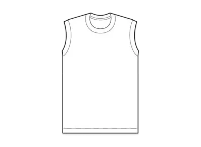 Hanes Shiro Sleeveless T-Shirt (Tank Top) 1P "White"
