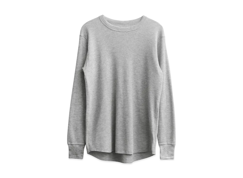 Hanes Thermal Crewneck Long Sleeve T-shirt "Gray"