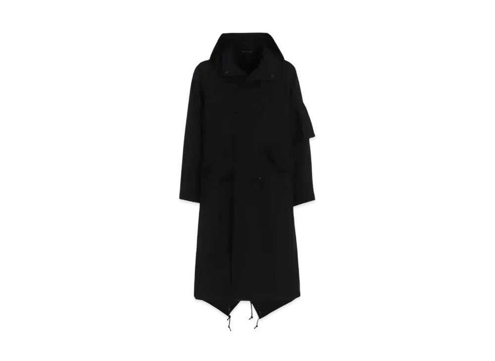 Yohji Yamamoto POUR HOMME Army Gabardine Mods Coat "Black" HO-C06-101-1A24