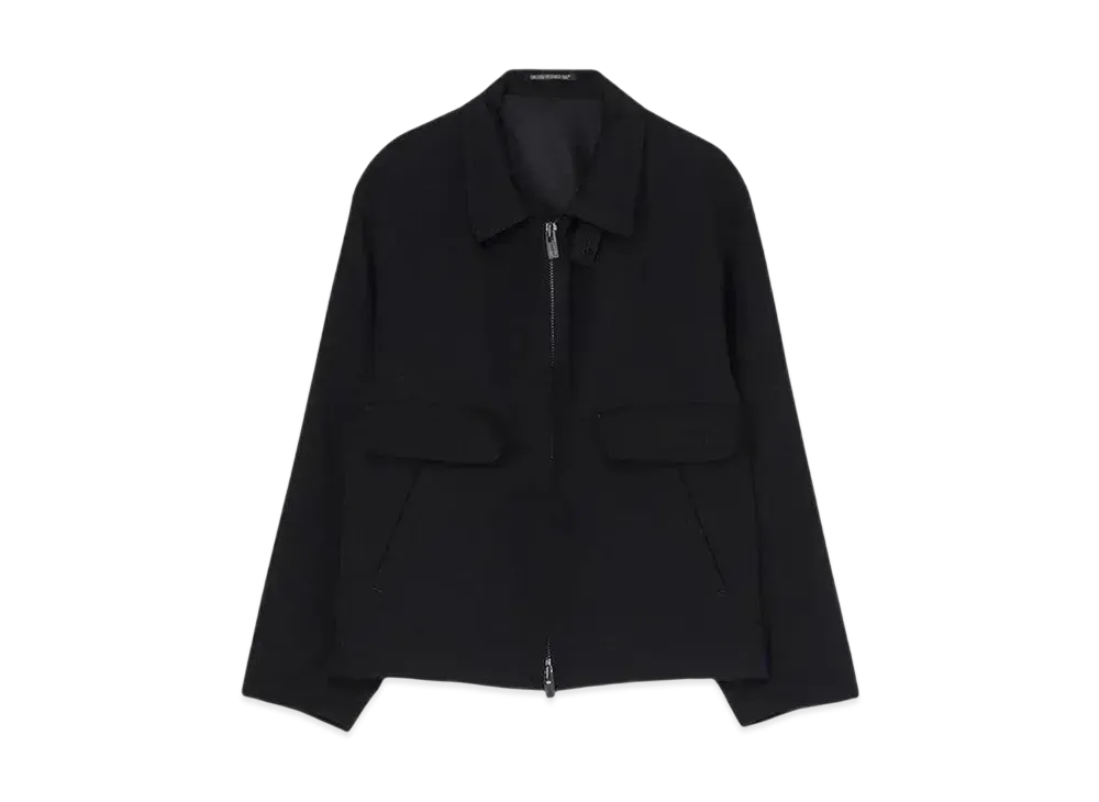 Yohji Yamamoto POUR HOMME Wool Gabardine Standard Blouson "Black" HO-Y02-100-2A24