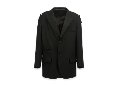 Yohji Yamamoto Single-Breasted Blazer With Strap Detail "Black"