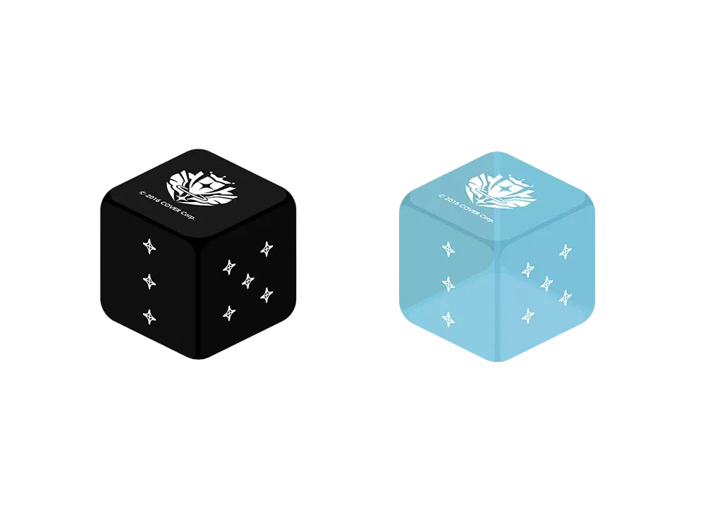 hololive OFFICIAL CARD GAME Official Dice Light Blue & Black (Set of 2)