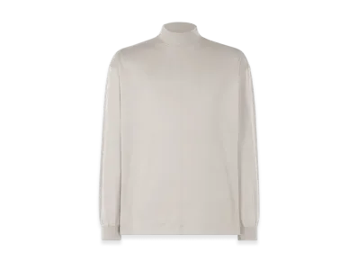 HOMME PLISSE ISSEY MIYAKE Black Turtleneck Top "Light Gray"