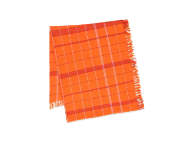HOMME PLISSE ISSEY MIYAKE Plaid Stole "Orange"