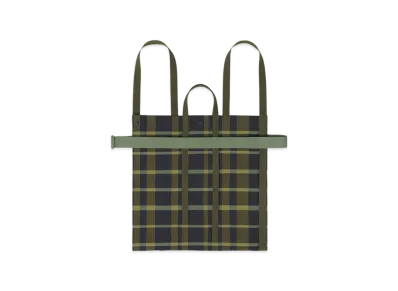 HOMME PLISSE ISSEY MIYAKE Windswept Plaid Bag "Navy"