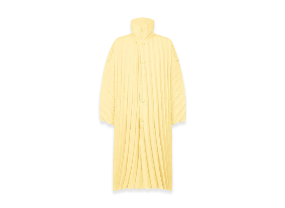 HOMME PLISSE ISSEY MIYAKE Edge Coat Light "Light Yellow"