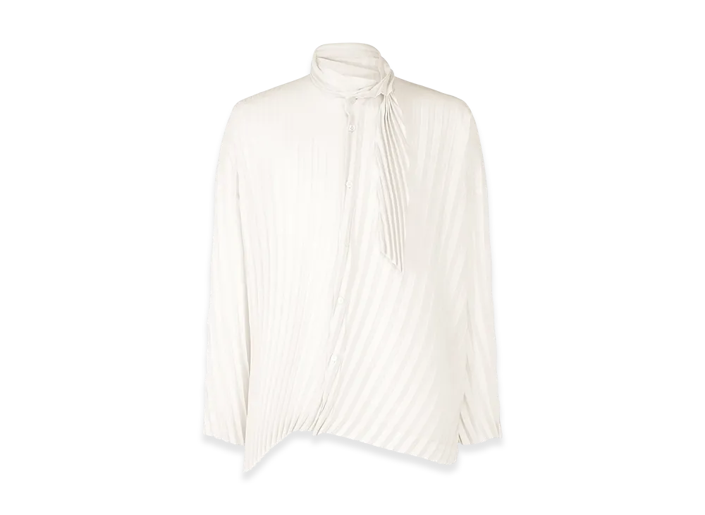 HOMME PLISSE ISSEY MIYAKE Windswept Shirt "White"