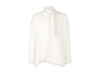HOMME PLISSE ISSEY MIYAKE Windswept Shirt "White"