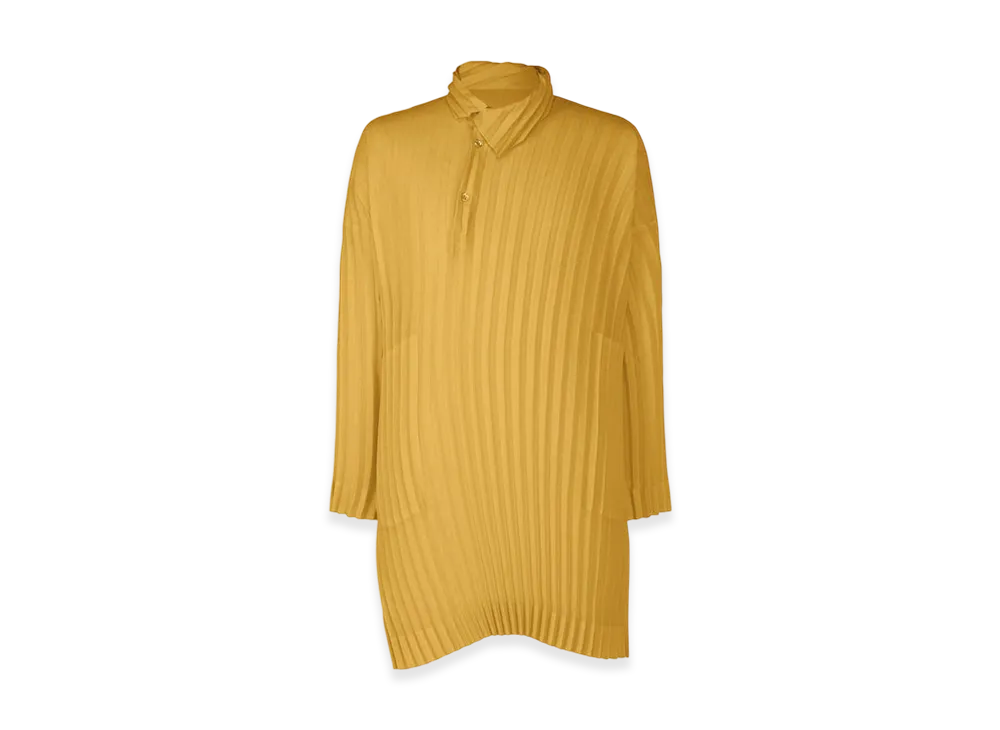 HOMME PLISSE ISSEY MIYAKE Windswept Shirt "Yellow Ocher"
