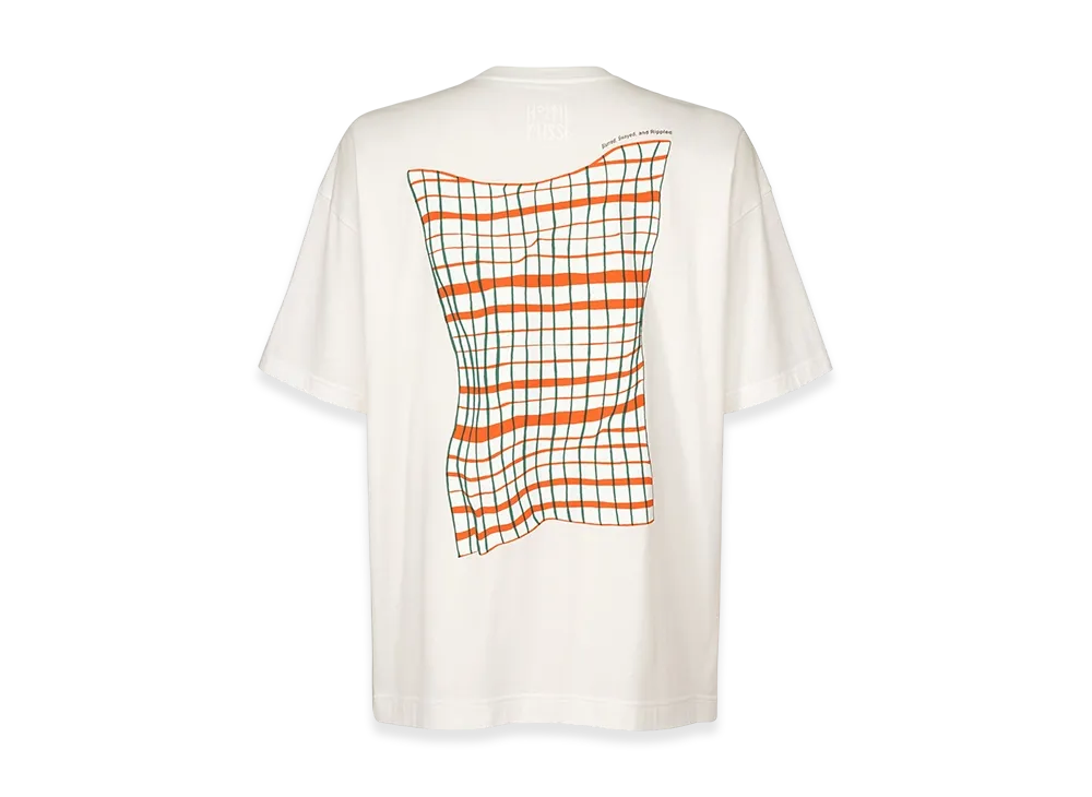HOMME PLISSE ISSEY MIYAKE Windswept Plaid T-Shirt "White"