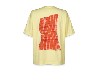 HOMME PLISSE ISSEY MIYAKE Windswept Plaid T-Shirt "Yellow"