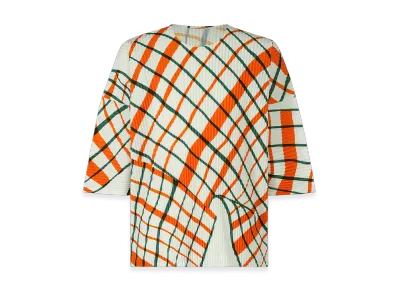 HOMME PLISSE ISSEY MIYAKE Windswept Plaid "White"