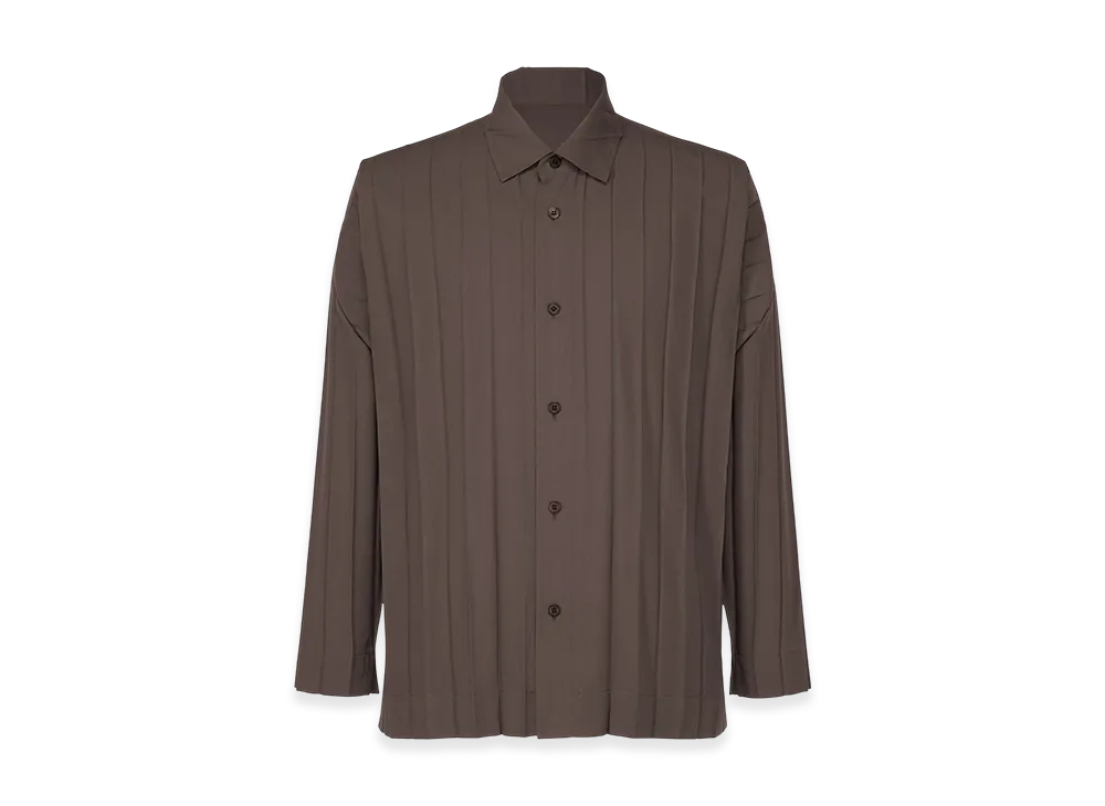 HOMME PLISSE ISSEY MIYAKE Edge Shirt "Dark Brown"