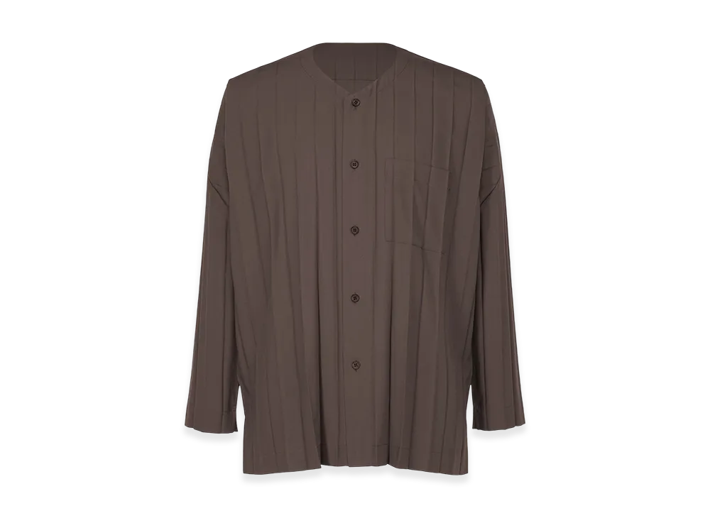 HOMME PLISSE ISSEY MIYAKE Edge Shirt "Dark Brown"