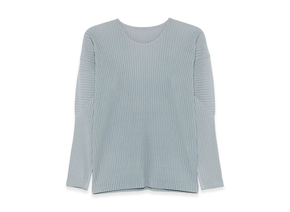 HOMME PLISSE ISSEY MIYAKE Long Sleeve T-Shirts "Light Blue"