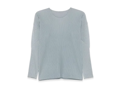 HOMME PLISSE ISSEY MIYAKE Long Sleeve T-Shirts "Light Blue"