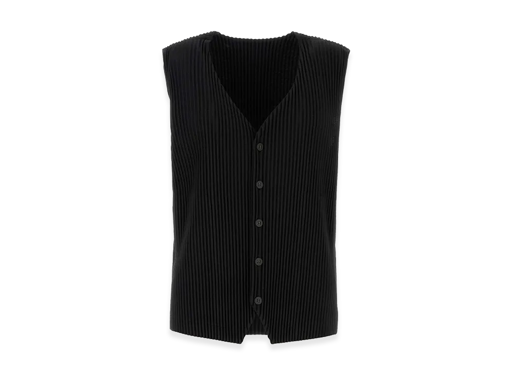 HOMME PLISSE ISSEY MIYAKE Pleated Vest "Black"