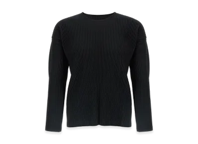 HOMME PLISSE ISSEY MIYAKE Basics Long Sleeve T-Shirt "Black"