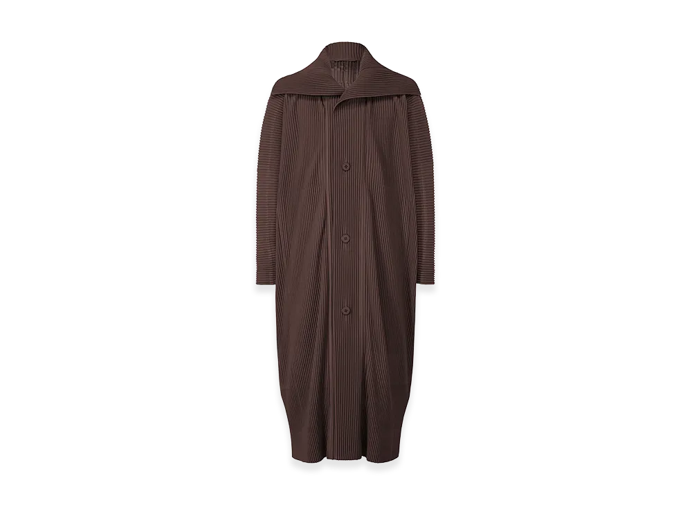 HOMME PLISSE ISSEY MIYAKE Monthly Colors January Long Coat "Egg Plant Black"