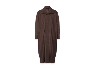 HOMME PLISSE ISSEY MIYAKE Monthly Colors January Long Coat "Egg Plant Black"