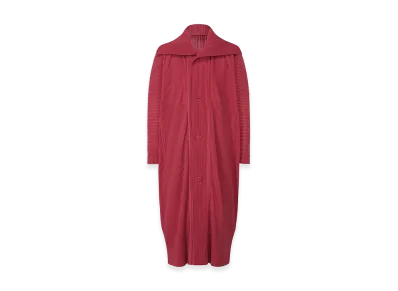 HOMME PLISSE ISSEY MIYAKE Monthly Colors January Long Coat "Liguria Grape Red"