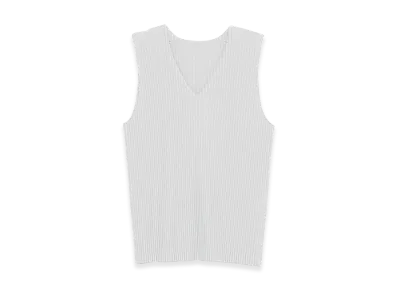 HOMME PLISSE ISSEY MIYAKE Tank Top "Light Gray"