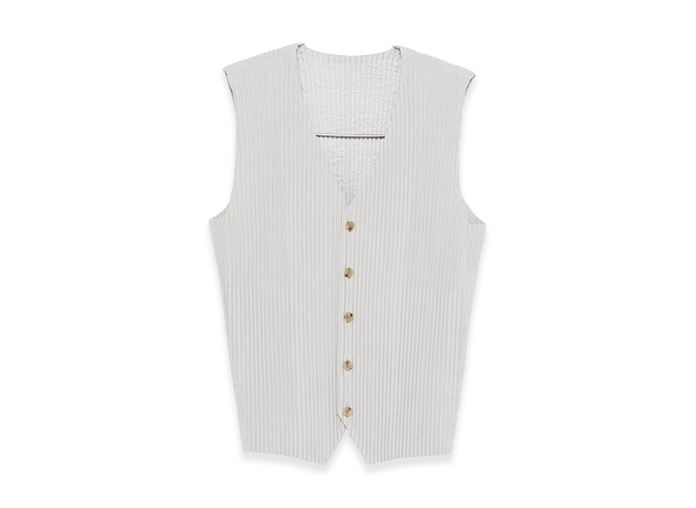 HOMME PLISSE ISSEY MIYAKE Vest "Light Gray"