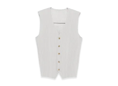 HOMME PLISSE ISSEY MIYAKE Vest "Light Gray"
