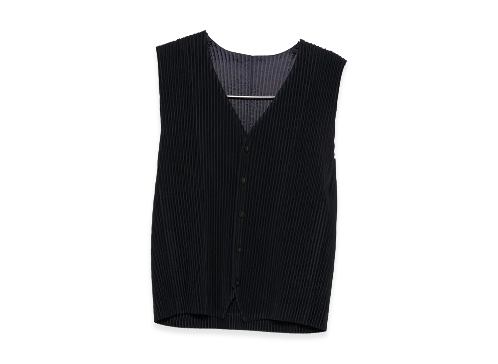 HOMME PLISSE ISSEY MIYAKE Vest "Dark Blue"