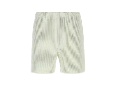 HOMME PLISSE ISSEY MIYAKE Polyester Bermuda Shorts "White"