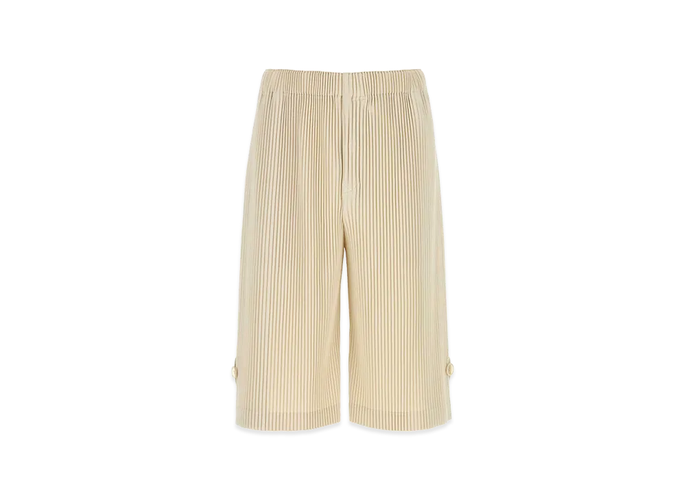 HOMME PLISSE ISSEY MIYAKE Wear Or Wrap Bermuda Shorts "Beige"