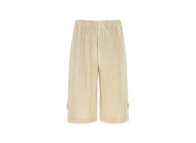 HOMME PLISSE ISSEY MIYAKE Wear Or Wrap Bermuda Shorts "Beige"
