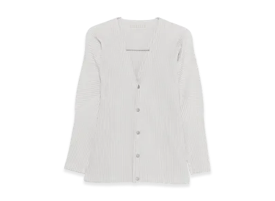 HOMME PLISSE ISSEY MIYAKE Cardigan "Light Gray"