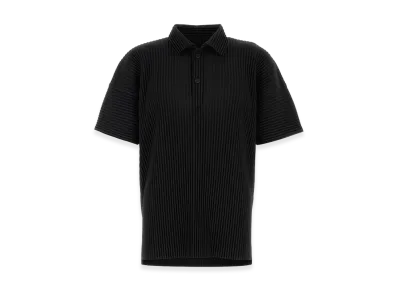 HOMME PLISSE ISSEY MIYAKE Polyester Polo Shirt "Black"