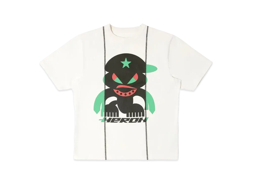 HERON PRESTON HP Splt Monster Tape SS Tee "Ivory/Black"