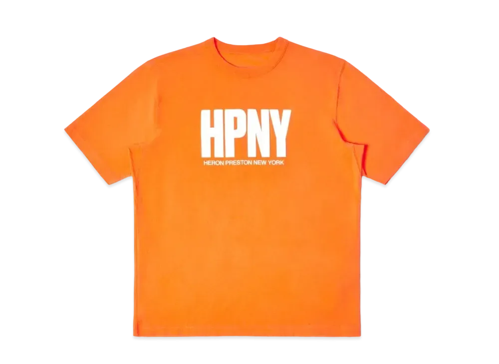 HERON PRESTON Reg HPNY SS Tee "Orange/White"