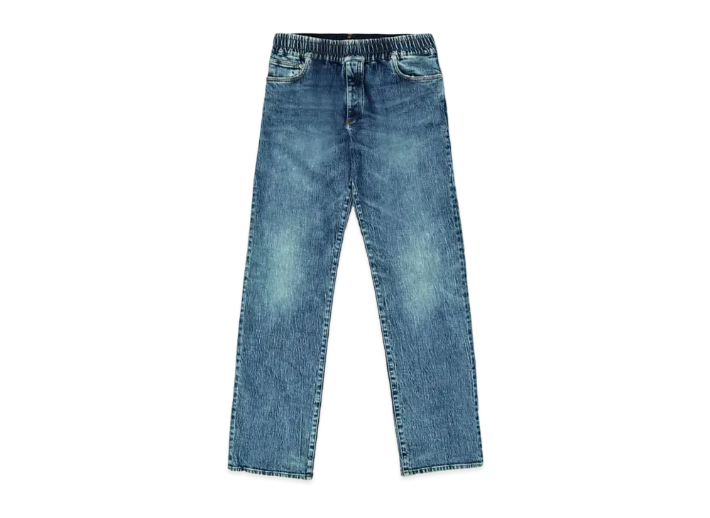 HERON PRESTON EX-RAY Washed Elasticband Pa "Indigo"
