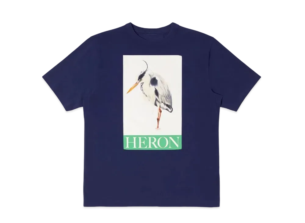 HERON PRESTON Heron Bird Painted SS Tee "Blue/Green"