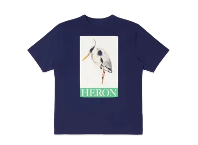 HERON PRESTON Heron Bird Painted SS Tee "Blue/Green"