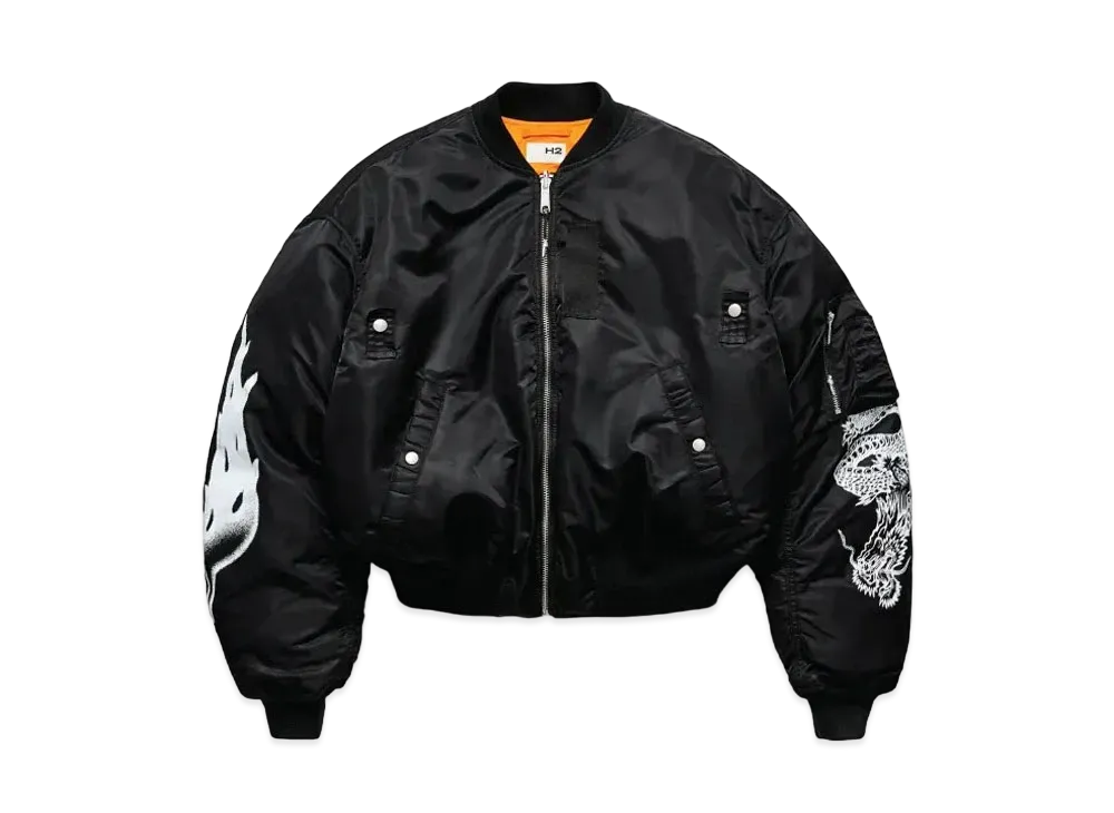 HERON PRESTON x H&M H2 Reversible Flight Jacket "Black/Orange"