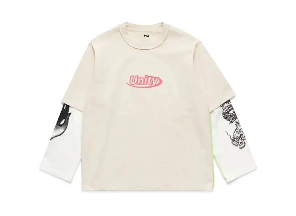 HERON PRESTON x H&M H2 Double Layer T-Shirt "Light Beige"