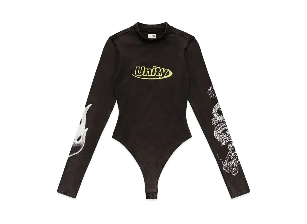 HERON PRESTON x H&M H2 Jersey Thong Bodysuit "Black"