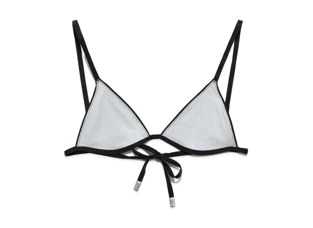 HERON PRESTON x H&M H2 Reversible Triangle Bikini Top "Silver/Black"