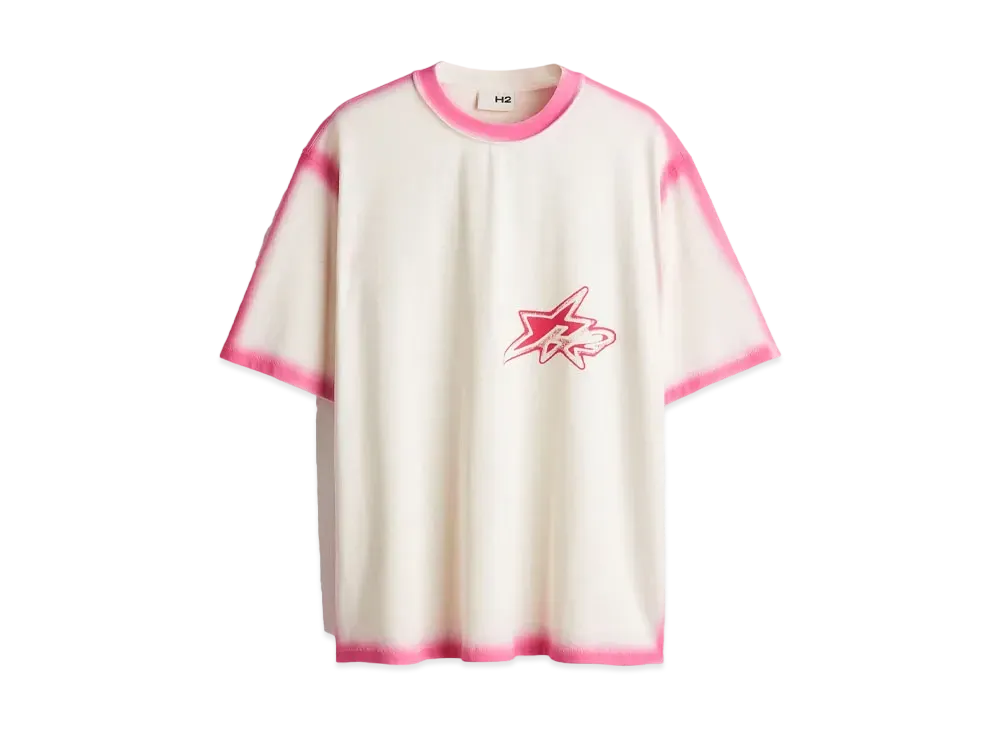 HERONPRESTON x H&M H2 Printed T-shirt "White/Pink"