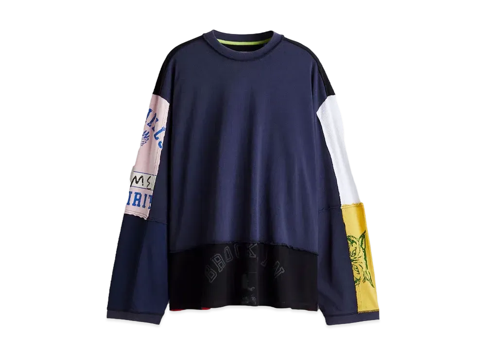 HERONPRESTON x H&M H2 Long Sleeve Jersey Top "Navy Blue/Color Block"