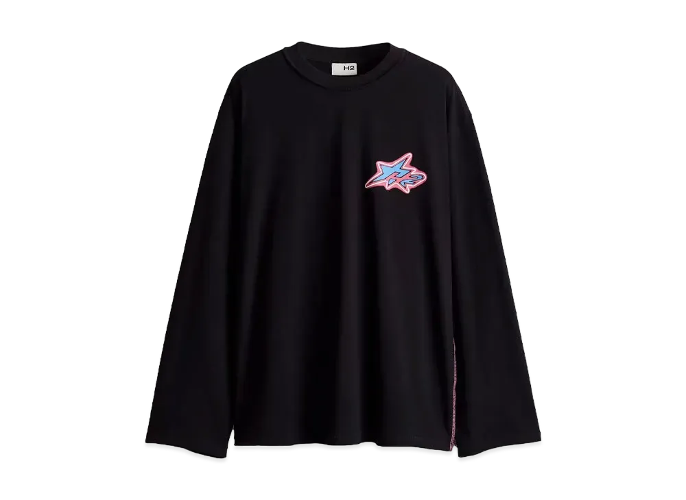 HERONPRESTON x H&M H2 Long Sleeve Jersey Top "Black/Star"