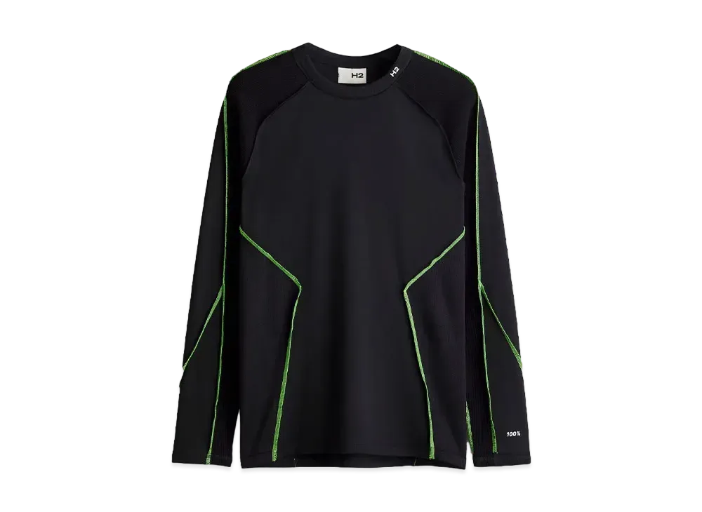 HERONPRESTON x H&M H2 Long Sleeve Jersey Top "Black"