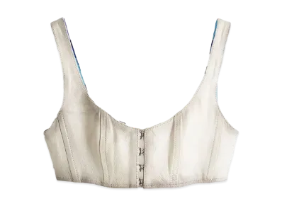 HERONPRESTON x H&M H2 Leather Cropped Bustier Top "White"
