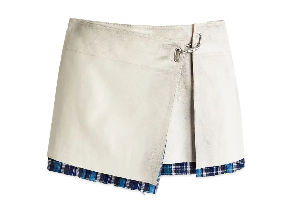 HERONPRESTON x H&M H2 Leather Mini Wrap Skirt "White"