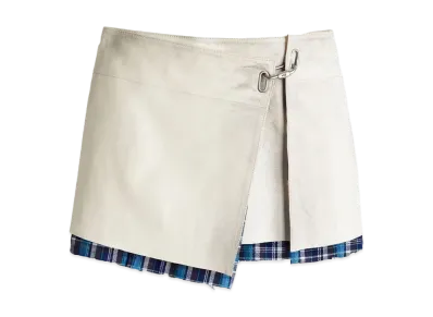 HERONPRESTON x H&M H2 Leather Mini Wrap Skirt "White"